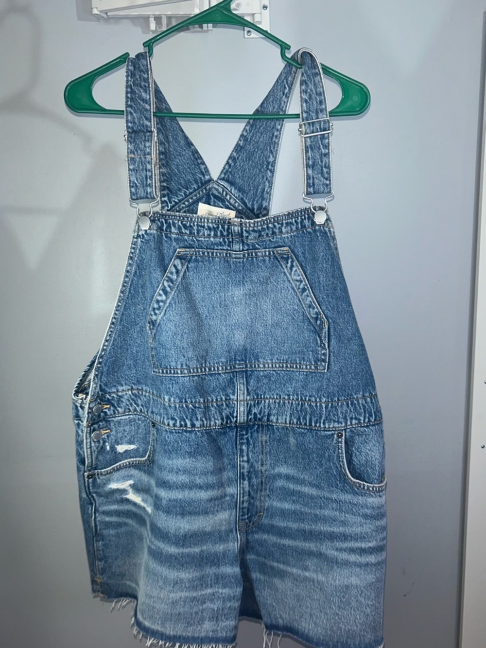 Universal Thread Blue Denim Short Overalls - Picture 2 of 5